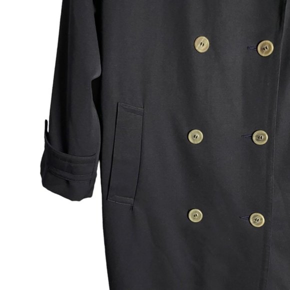 Rue Grenelle Women's Vintage Navy Double Breasted Wool Coat - Picture 4 of 9